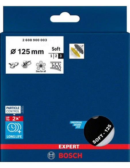 Platos de soporte multiperforados de uso universal EXPERT Multihole de 125 mm, blando