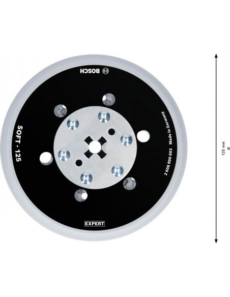 Platos de soporte multiperforados de uso universal EXPERT Multihole de 125 mm, blando