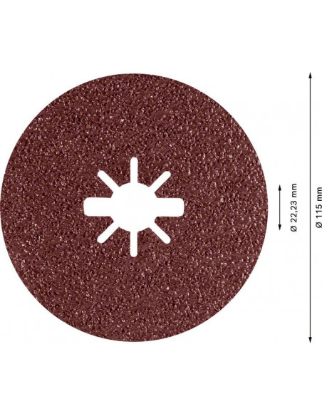 Disco de fibra EXPERT R781 Prisma Ceramic X-LOCK de 115 mm, 22,23 mm, G 36