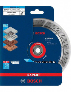BOSCH EXPERT 2608900661 Disco de corte de diamante EXPERT MultiMaterial de 150 x 22,23 x 2,4 x 12 mm 2