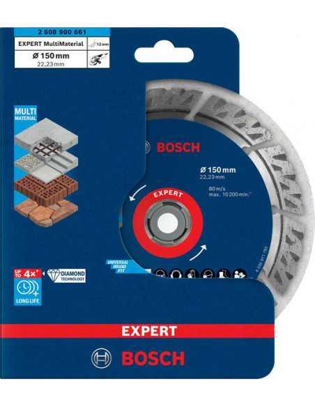 Disco de corte de diamante EXPERT MultiMaterial de 150 x 22,23 x 2,4 x 12 mm