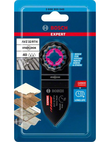 Placa lijadora de multiherramienta EXPERT Sanding Finger AVZ 32 RT4 gruesa de 32 x 50 mm