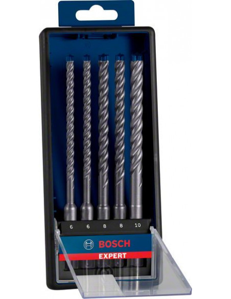Set de brocas para martillo EXPERT SDS plus-7X de 6/6/8/8/10 mm, 5 unidades