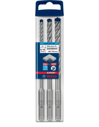 Set de brocas para martillo EXPERT SDS plus-7X...