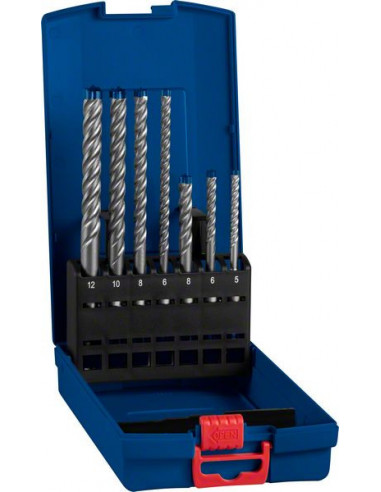 BOSCH EXPERT 2608900195 Set de brocas para martillo EXPERT SDS plus-7X 5/6/6/8/8/10/12 mm, 7 unidades