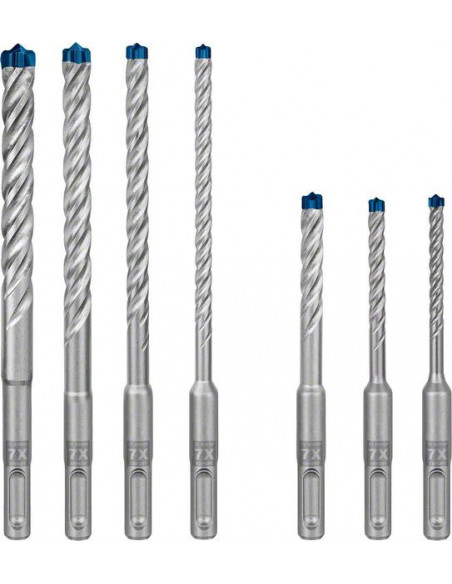 Set de brocas para martillo EXPERT SDS plus-7X 5/6/6/8/8/10/12 mm, 7 unidades