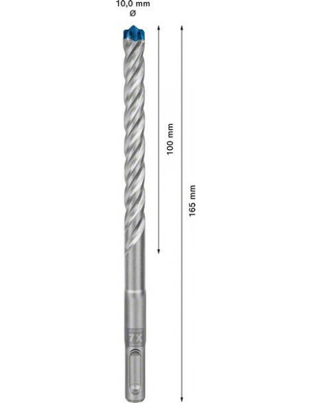Broca para martillo EXPERT SDS plus-7X de 10 x 100 x 165 mm, 50 unidades