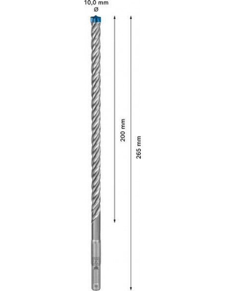 Broca para martillo EXPERT SDS plus-7X de 10 x 200 x 265 mm, 30 unidades