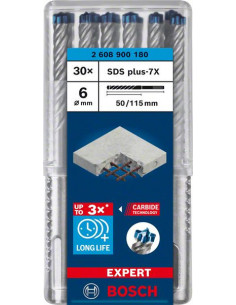 BOSCH EXPERT 2608900180 Broca para martillo EXPERT SDS plus-7X de 6 x 50 x 115 mm, 30 unidades 2