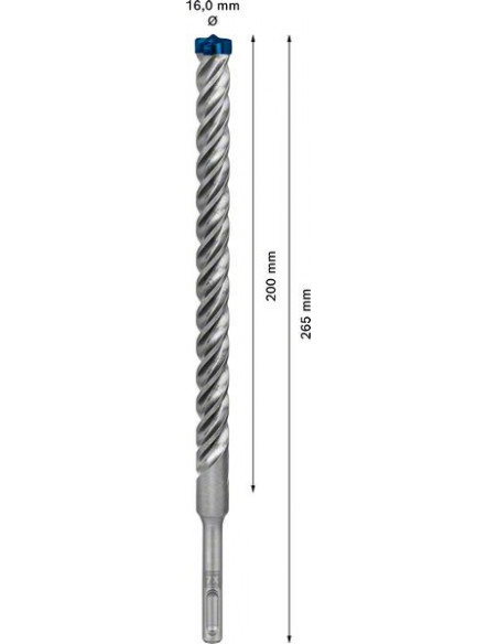 Broca para martillo EXPERT SDS plus-7X de 16 x 200 x 265 mm, 10 unidades