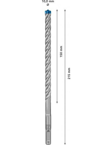 Broca para martillo EXPERT SDS plus-7X de 10 x 150 x 215 mm, 10 unidades