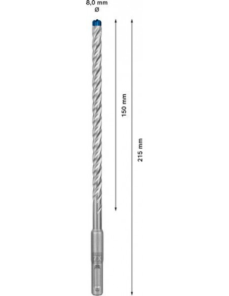 Broca para martillo EXPERT SDS plus-7X de 8 x 150 x 215 mm, 10 unidades