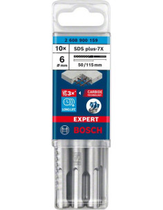 BOSCH EXPERT 2608900159 Broca para martillo EXPERT SDS plus-7X de 6 x 50 x 115 mm, 10 unidades 2