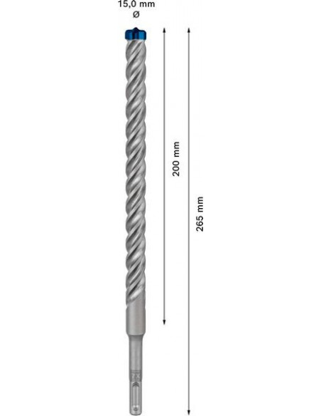 Broca para martillo EXPERT SDS plus-7X de 15 x 200 x 265 mm