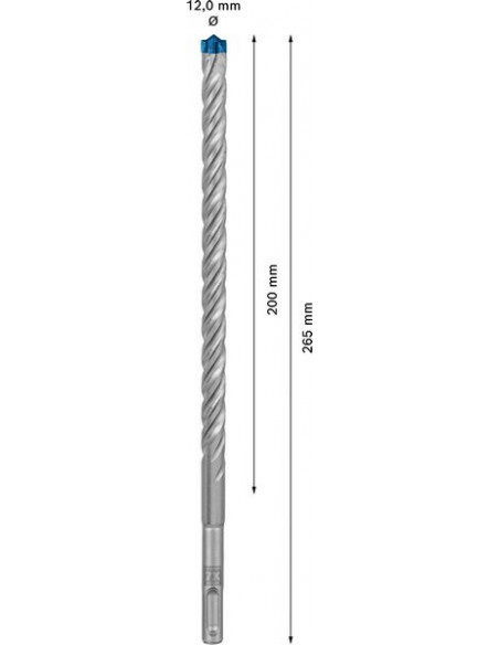 Broca para martillo EXPERT SDS plus-7X de 12 x 200 x 265 mm
