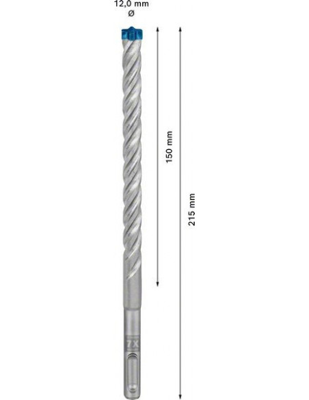 Broca para martillo EXPERT SDS plus-7X de 12 x 150 x 215 mm