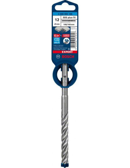 Broca para martillo EXPERT SDS plus-7X de 12 x 100 x 165 mm