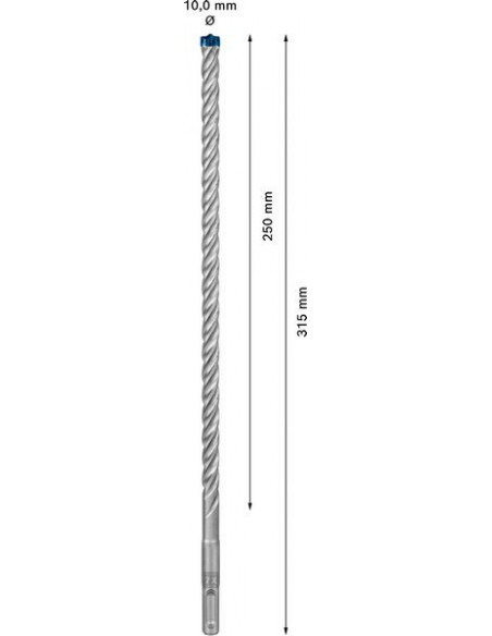 Broca para martillo EXPERT SDS plus-7X de 10 x 250 x 315 mm