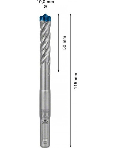 Broca para martillo EXPERT SDS plus-7X de 10 x...