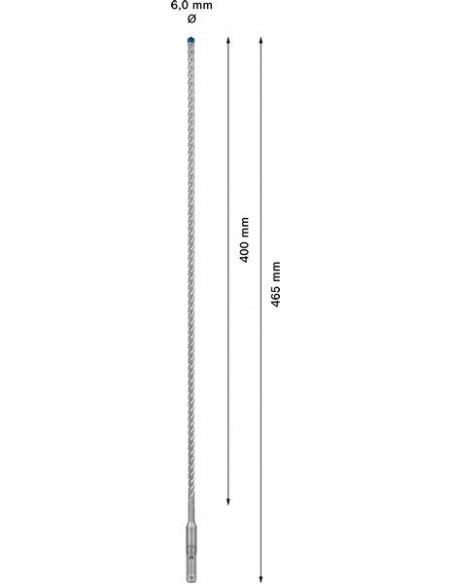 Broca para martillo EXPERT SDS plus-7X de 6 x 400 x 465 mm
