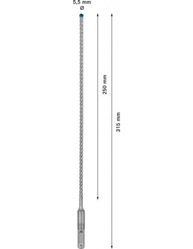 Broca para martillo EXPERT SDS plus-7X de 5,5 x...