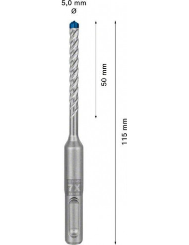 Broca para martillo EXPERT SDS plus-7X de 5 x...