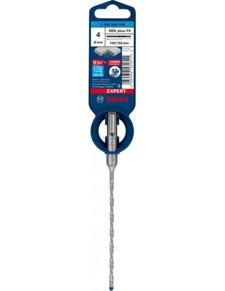 Broca para martillo EXPERT SDS plus-7X de 4 x 100 x 165 mm