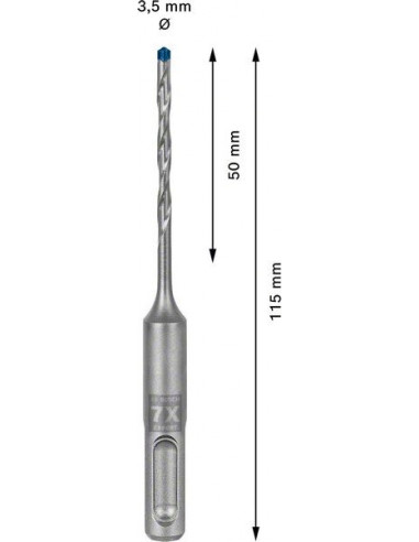 Broca para martillo EXPERT SDS plus-7X de 3,5 x...