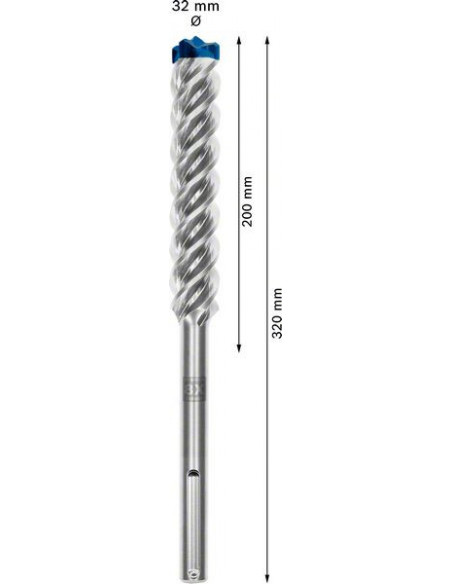 Broca para martillo EXPERT SDS max-8X de 32 x 200 x 320 mm