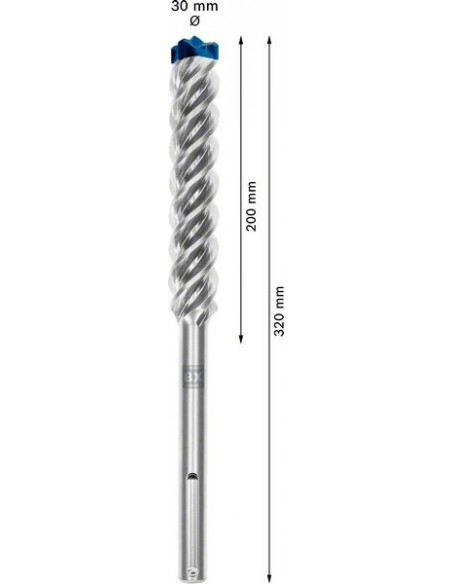 Broca para martillo EXPERT SDS max-8X de 30 x 200 x 320 mm