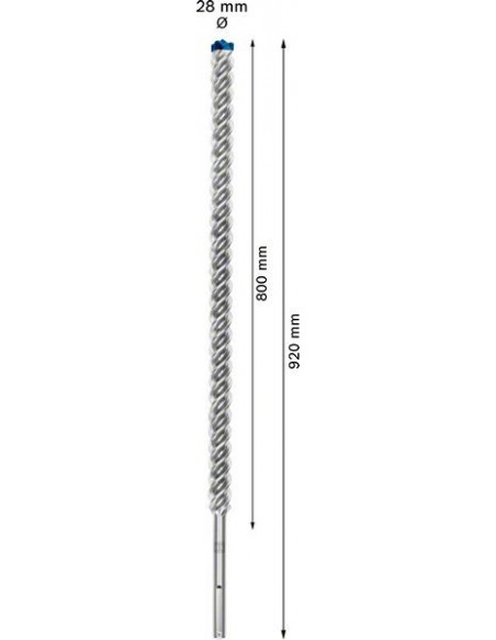 Broca para martillo EXPERT SDS max-8X de 28 x 800 x 920 mm