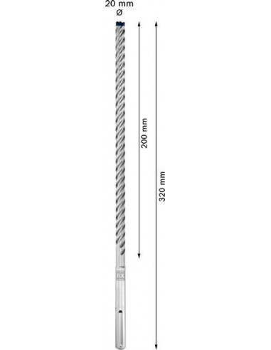 Broca para martillo EXPERT SDS max-8X de 18 x...