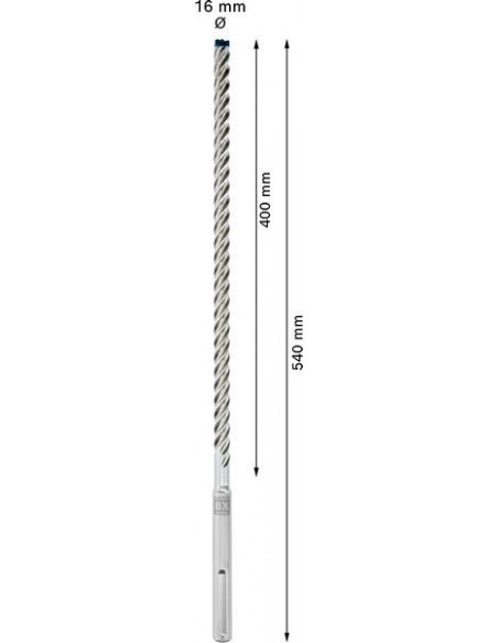 Broca para martillo EXPERT SDS max-8X de 16 x 400 x 540 mm