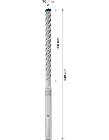 Broca para martillo EXPERT SDS max-8X de 16 x...