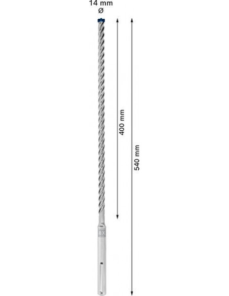 Broca para martillo EXPERT SDS max-8X de 14 x 400 x 540 mm