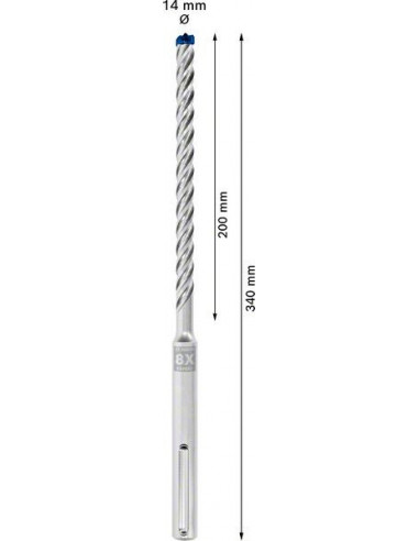 Broca para martillo EXPERT SDS max-8X de 14 x...