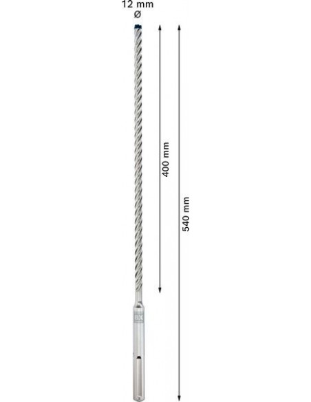 Broca para martillo EXPERT SDS max-8X de 12 x 400 x 540 mm