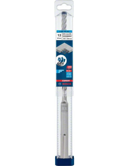 Broca para martillo EXPERT SDS max-8X de 12 x 200 x 340 mm
