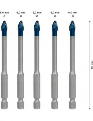 Set de brocas para tejas EXPERT HEX-9...