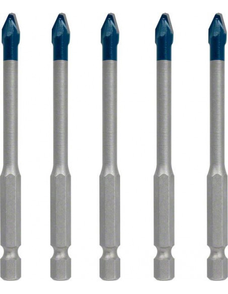 Set de brocas para tejas EXPERT HEX-9 HardCeramic de 6 mm, 5 unidades