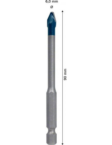 BOSCH 2608900590 Broca EXPERT HEX-9 Hard...