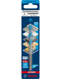 BOSCH EXPERT 2608900581 Broca EXPERT HEX-9 MultiConstruction de 8 x 50 x 100 mm 2