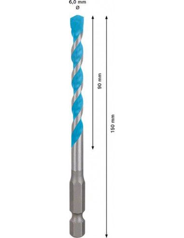 Broca EXPERT HEX-9 MultiConstruction de 6 x 90...
