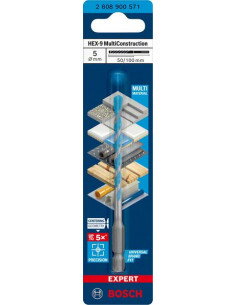 BOSCH EXPERT 2608900571 Broca EXPERT HEX-9 MultiConstruction de 5 x 50 x 100 mm 2