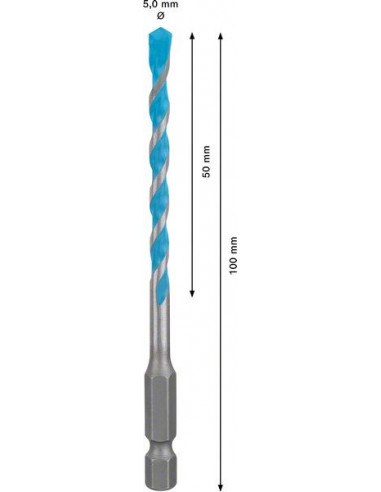 Broca EXPERT HEX-9 MultiConstruction de 5 x 50...