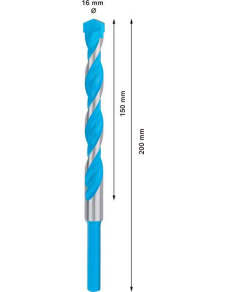 Broca EXPERT CYL-9 MultiConstruction de 16 x 150 x 200 mm