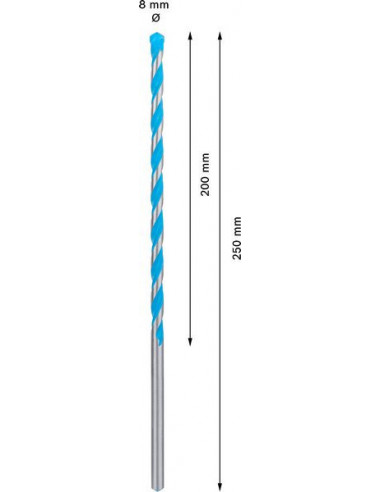 Broca EXPERT CYL-9 MultiConstruction de 8 x 200...