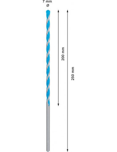 Broca EXPERT CYL-9 MultiConstruction de 7 x 200...