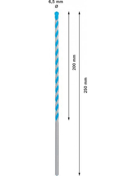 Broca EXPERT CYL-9 MultiConstruction de 6,5 x 200 x 250 mm