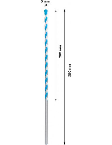 Broca EXPERT CYL-9 MultiConstruction de 6 x 200...